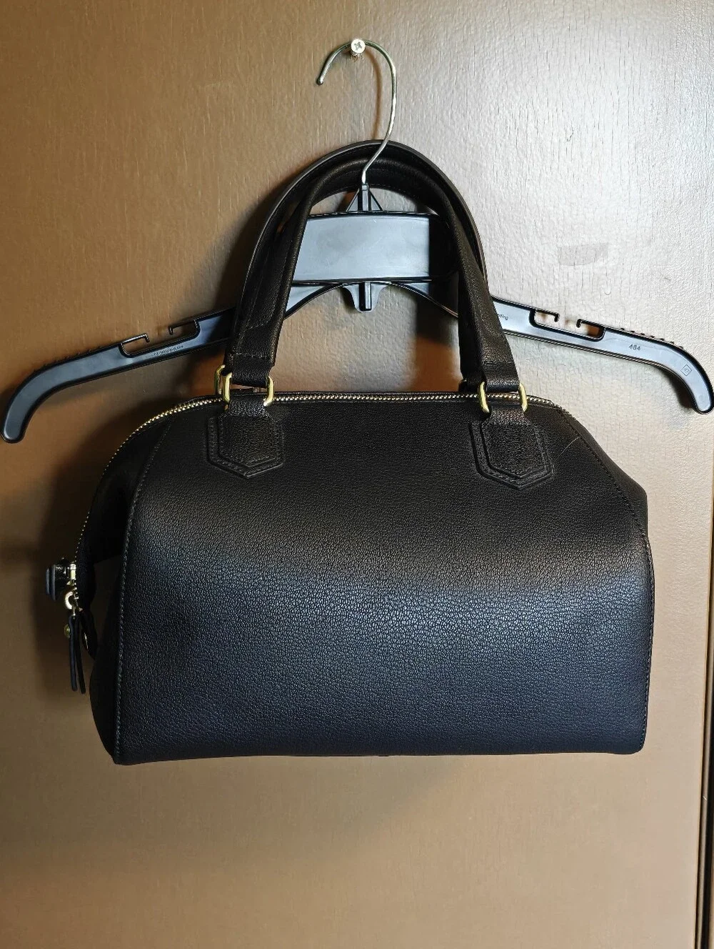 Ora Delphine Josie Black Leather Satchel Handbag